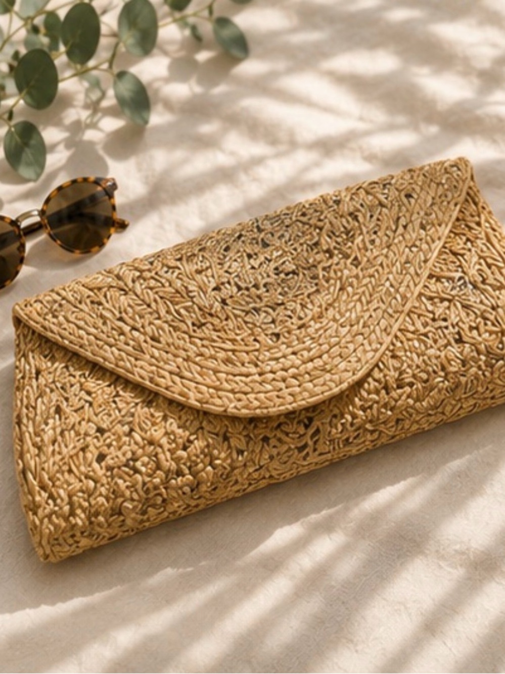 Tommy Bahama Straw Woven Clutch in Natural - Picture 6 of 7